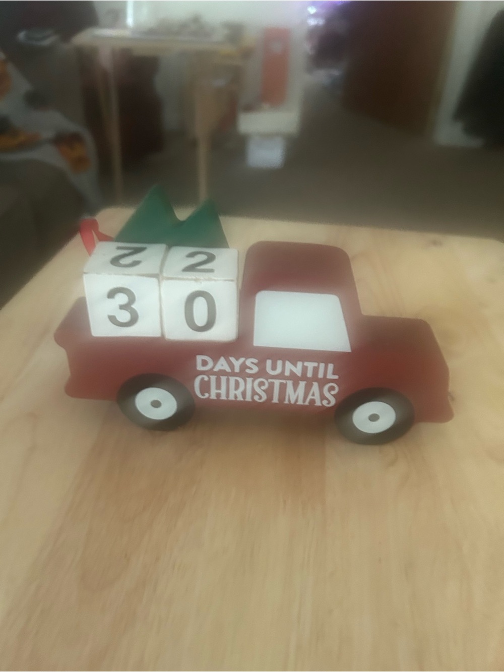 Red Christmas Countdown Truck -